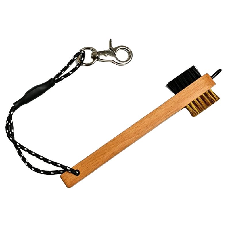 Golf Equipment Nearby - ABHS-Wood Handle Golf Club Brush With